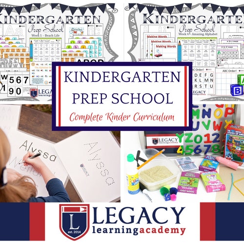 Kindergarten Homeschool Curriculum Set W/ Lesson Plans Kinder ...
