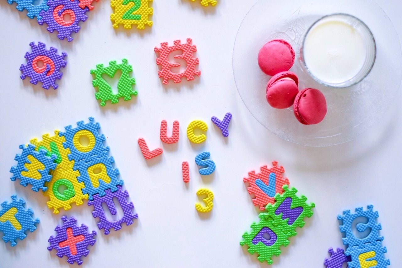 foam letter puzzle