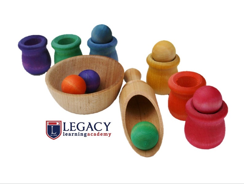 Montessori Toys Montessori Ball and Pot Sorting Game Toy Etsy