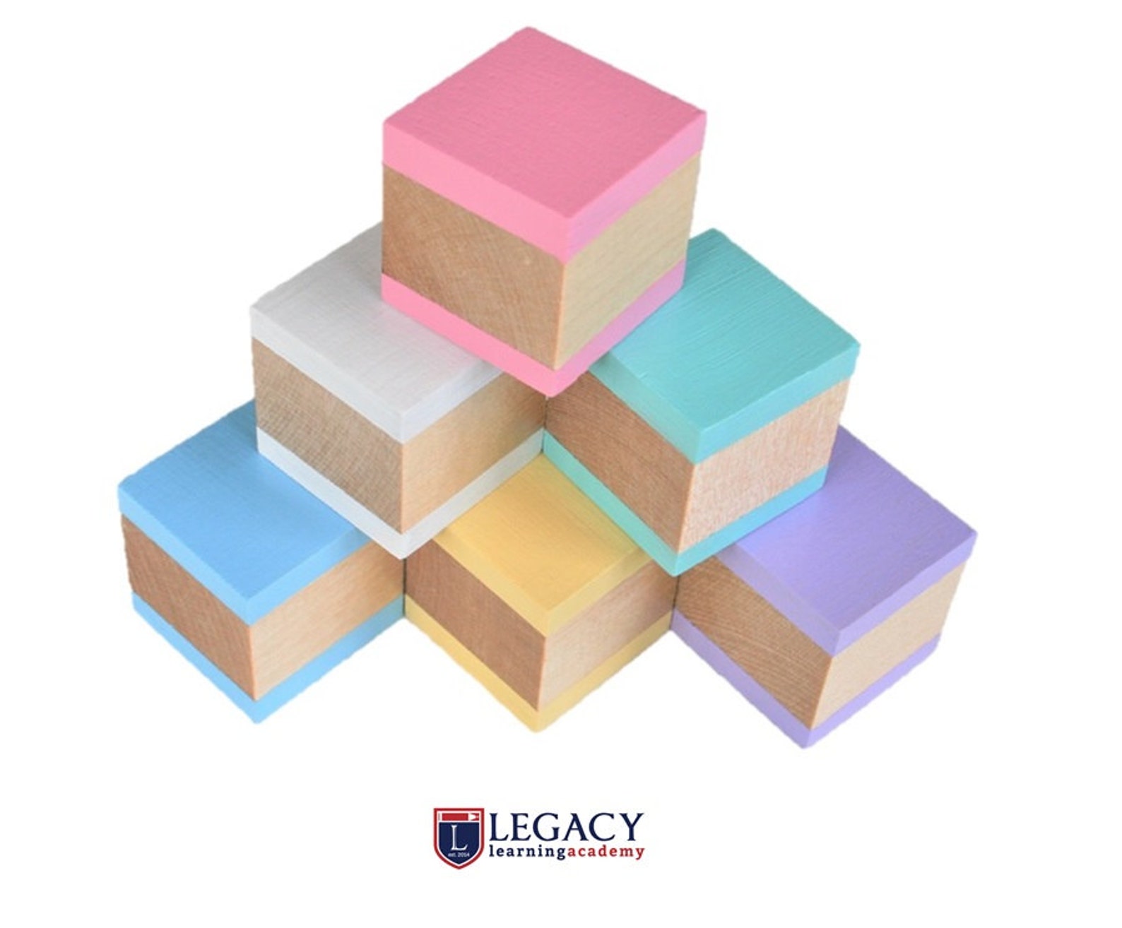 Wooden Building Blocks Pastel Blocks for Baby Girl Wooden Etsy