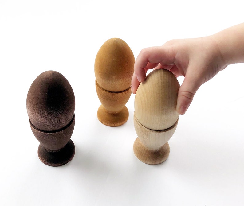 Waldorf Wooden Toys Montessori Egg and Cup Montessori | Etsy