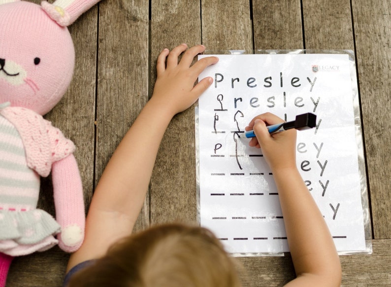 Name Writing Worksheet For Kindergarten Preschool Etsy
