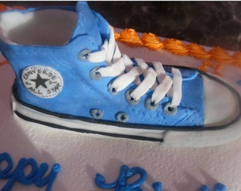 Converse Tennis shoe Inspired Cake Topper