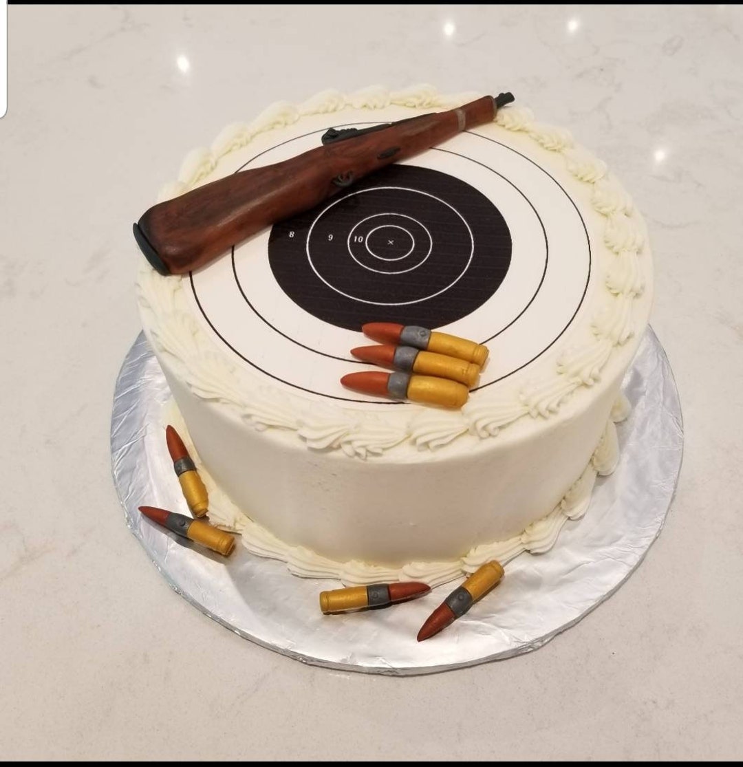 Hunting Shooting Target Fondant Cake Topper Set Etsy