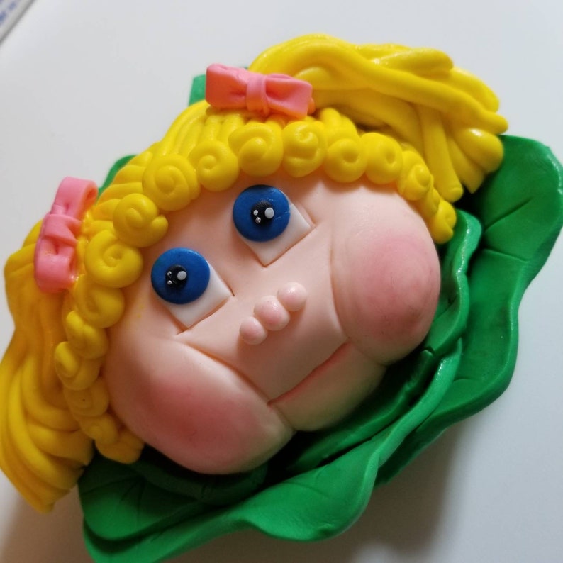 Handmade Fondant Cabbage Patch Baby Cake Topper Etsy