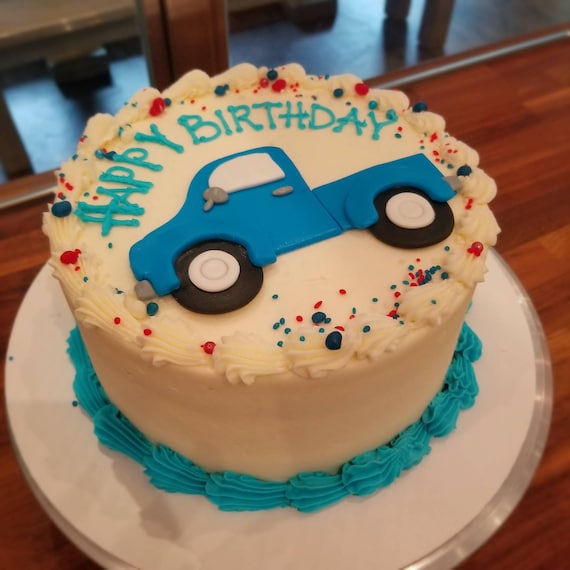 Handmade Fondant Pickup Truck Cake Topper Etsy