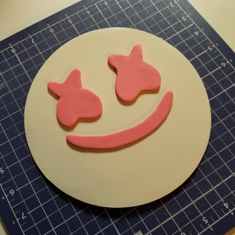Handmade Fondant DJ Marshmello Inspired Cake Topper Set Etsy