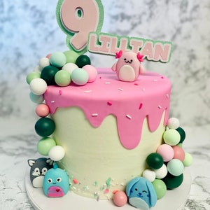 Handmade Fondant Squish Friends Cake Toppers