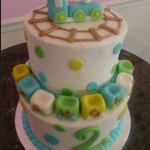Handmade Edible Fondant Train Cake Topper - Etsy