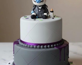 Fondant Baby Jack Skellington Cake Topper