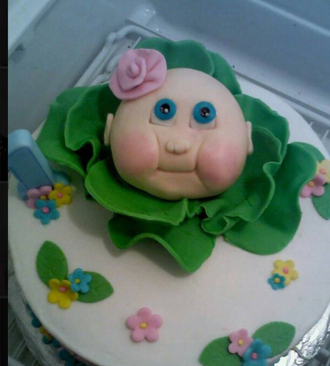 Handmade Fondant Cabbage Patch Baby Cake Topper Etsy