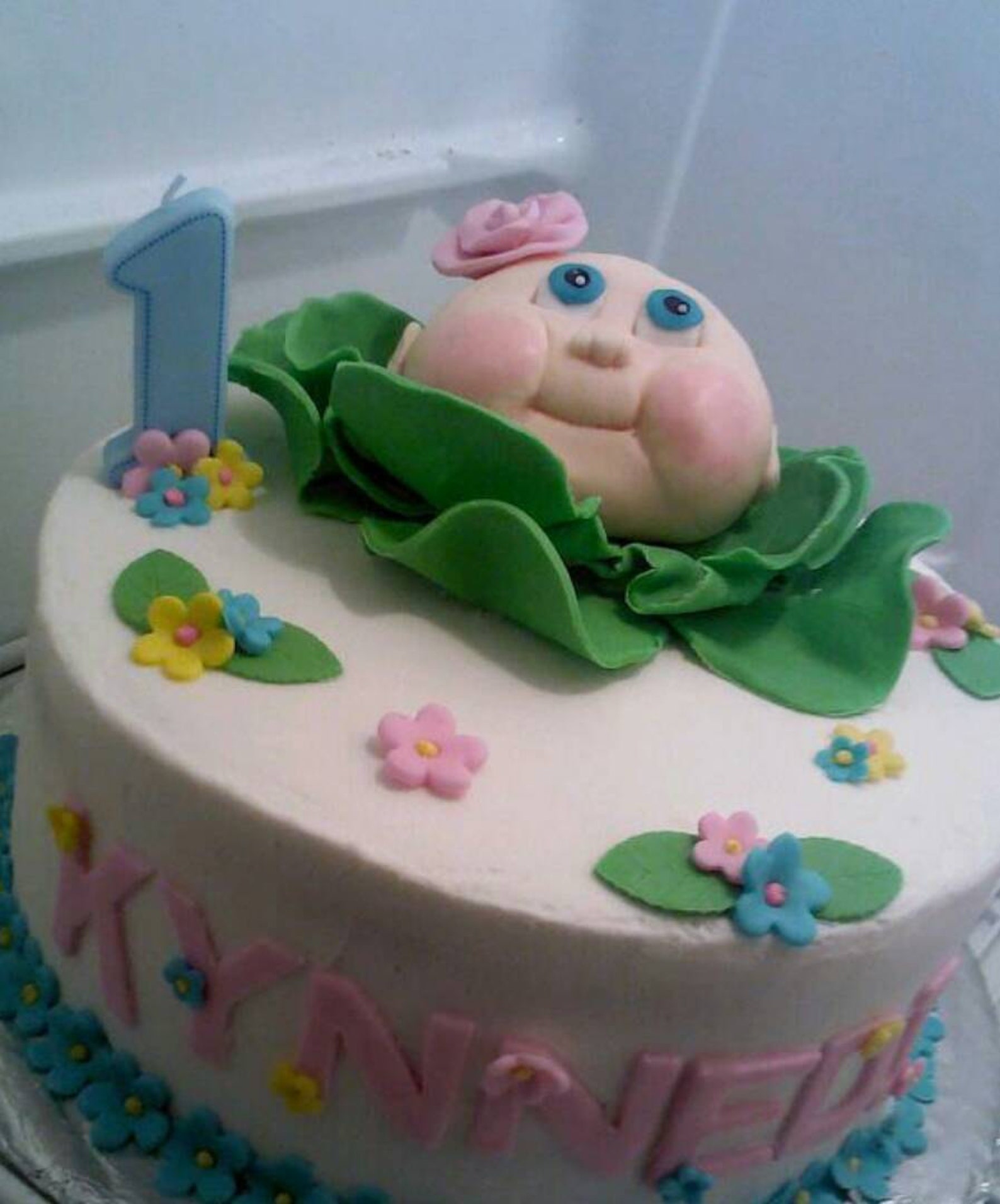 Handmade Fondant Cabbage Patch Baby Cake Topper Etsy