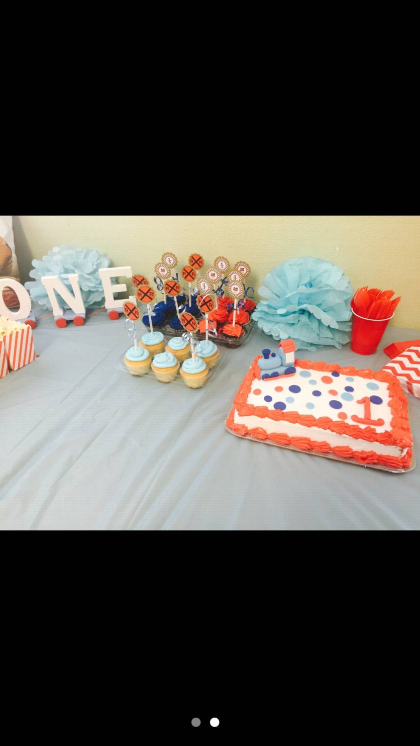 Handmade Edible Fondant Train Cake Topper Set | Etsy