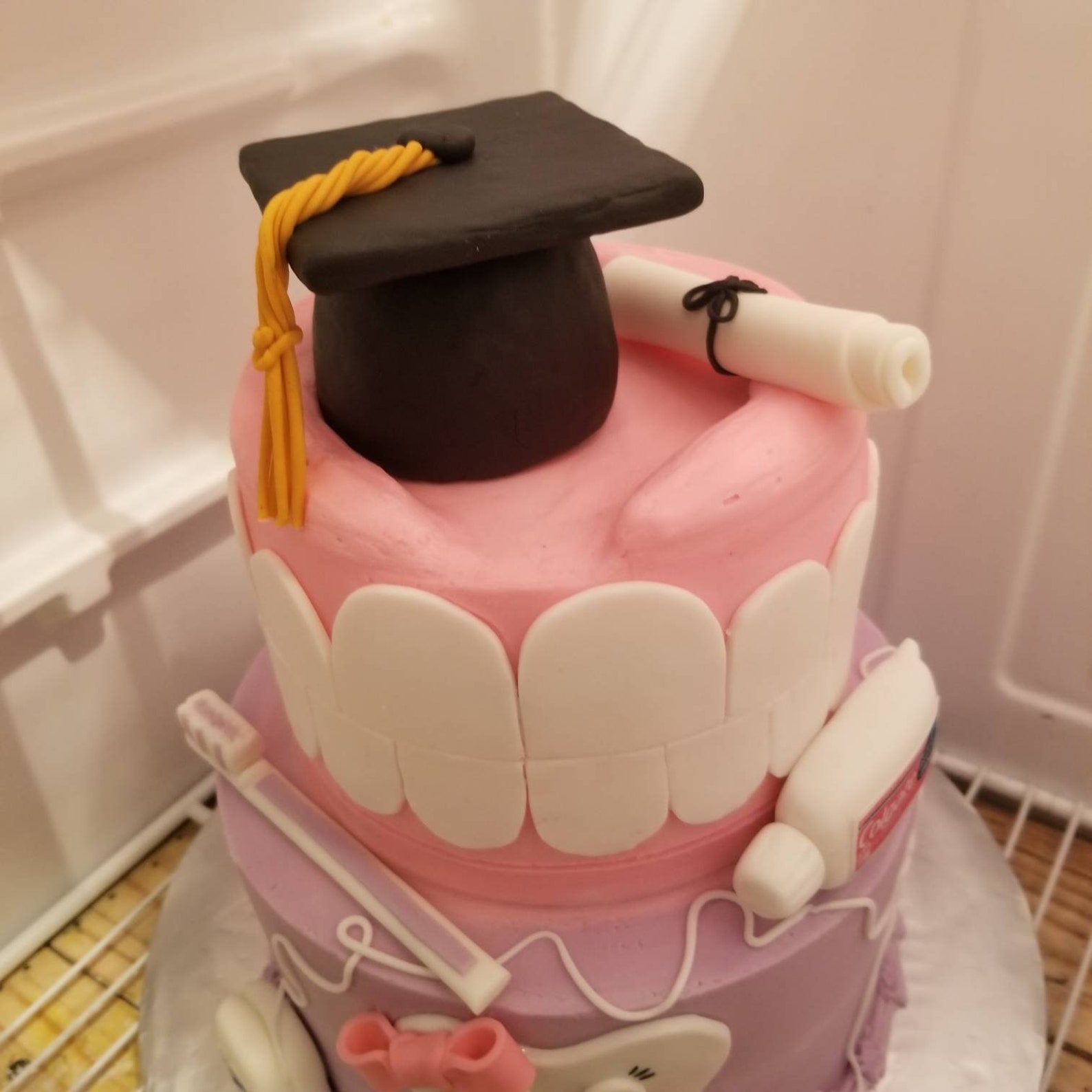 Handmade Fondant Dental Graduation Cake Topper Set Etsy