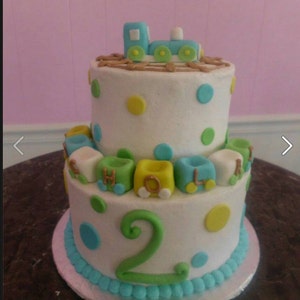 Handmade Edible Fondant Train Cake Topper - Etsy