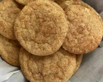 One dozen homemade Snickerdoodle cookies