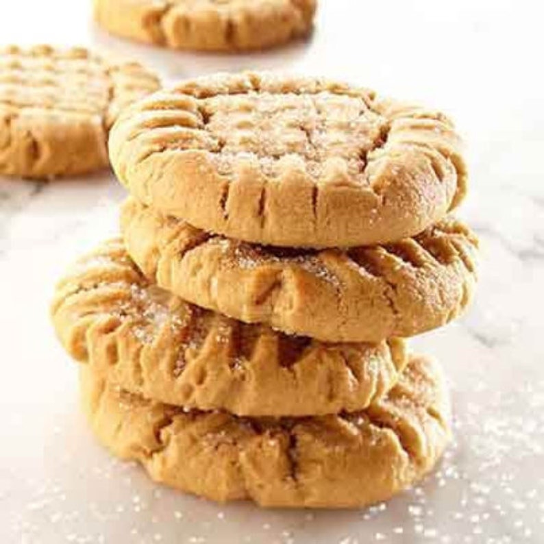 One Dozen Homemade Peanut Butter Cookies Etsy