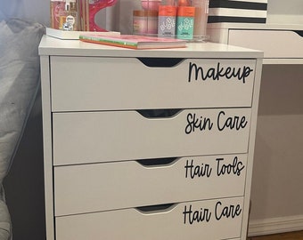 Set of 5 Labels Custom Vinyl Decal Bin Organizer Labels I Home | Office | Storage Bin I Garage | Toy Boxes | Fridge Labels | Pantry Labels