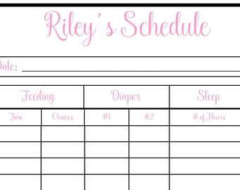 dry erase newborn feeding tracker