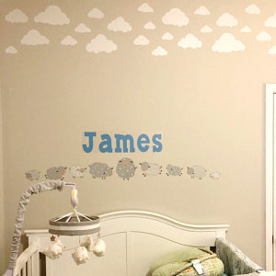 Boys Nursery Vinyl Wall Name Decal Boys Name Decal Nursery Etsy