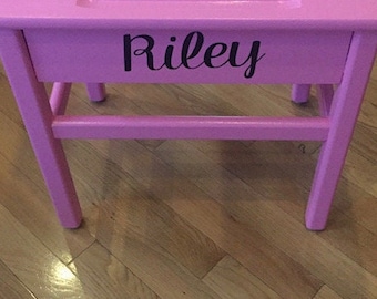 Personalized Small Name Decals for Walls, Furniture, Playrooms Custom Name Decals