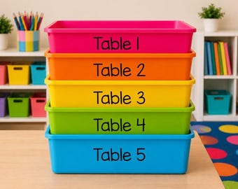 Set of Five (5) Teacher Classroom Organization Bin Labels I Turn in Tray Labels I Classroom Bin Labels I Classroom Mail Tray Labels
