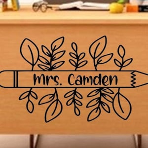 Custom Teacher Floral Decal - Classroom Decor - Classroom Decorations - Classroom Rules