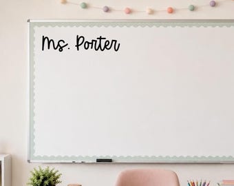 Custom Teacher Name Decal I Teacher Desk Decal I Classroom Door Decal I Personalized Teacher Gift I Classroom Decor I Back to School Decor