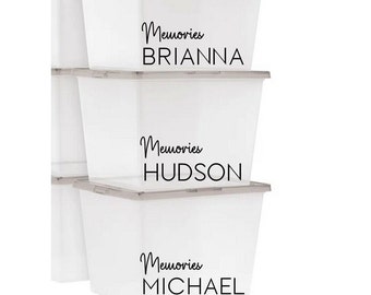 Set of 3 Labels Custom Vinyl Decal Bin Organizer Labels I Home | Office | Storage Bin I Garage | Toy Boxes | Fridge Labels | Pantry Label