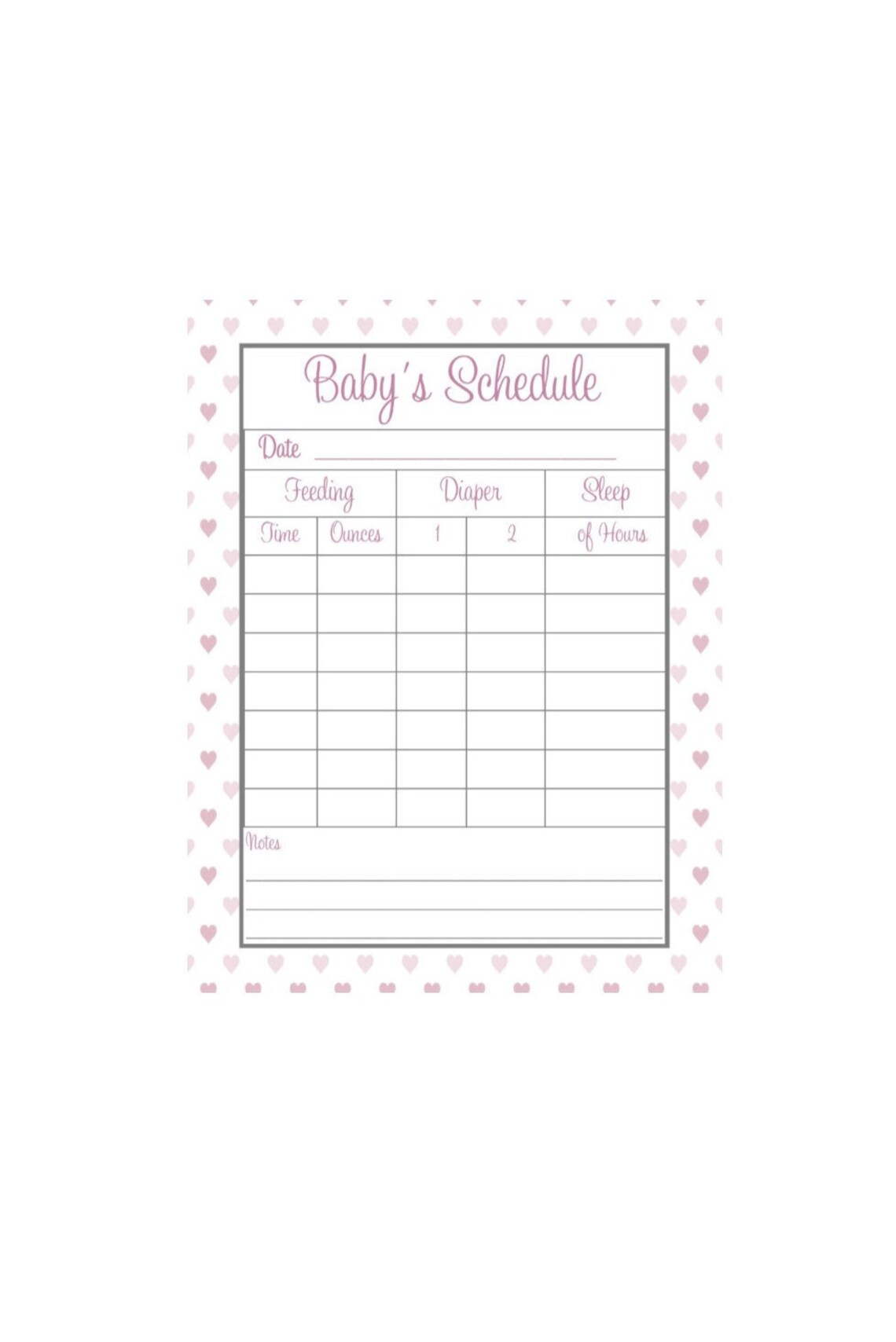 Dry Erase Baby Tracker Schedule Newborn Tracker Baby Sleep Etsy