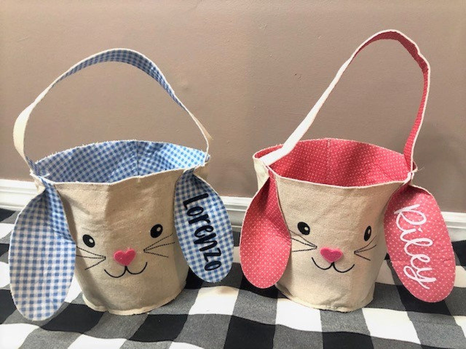 Personalized Canvas Easter Baskets Buy More Save More Etsy