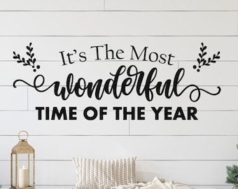 It's The Most Wonderful Time of The Year Christmas Vinyl Decal - Christmas Decor - Christmas Decal - Christmas Decorations