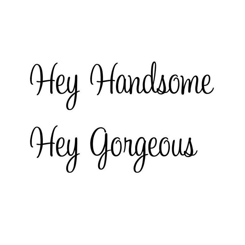 Makeup Vanity Motivational Vinyl Decal Inspirational Vinyl Decal Hey Handsome /& Hello Gorgeous Couples Vinyl Decal