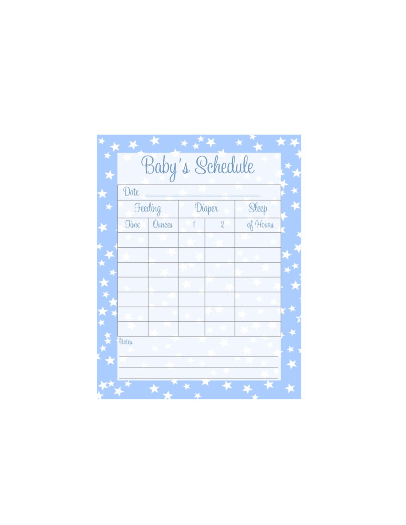 Dry Erase Baby Tracker Schedule Newborn Tracker Baby Sleep Etsy