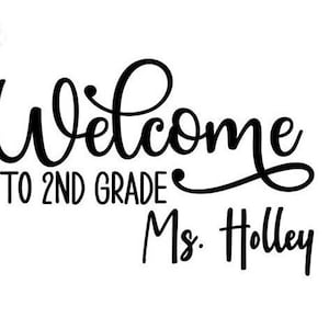 Custom Teacher Name Apple Door Wall Decal - Classroom Decor - Classroom Decorations - Classroom Rules