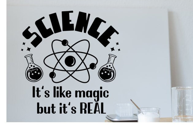 Science Classroom Decal - Science It's Like Magic but Real - Vinyl Wall Decal - Classroom Decor - Classroom Decorations - Classroom Rules
