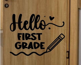 Custom Hello Grade Door Wall Decal I Classroom Decor I Classroom Decorations I Classroom Rules