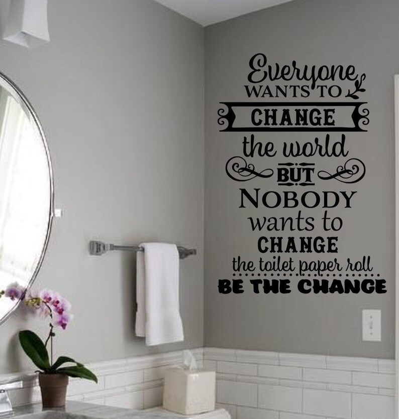 Bathroom Decal Funny Decal Bathroom Rules Vinyl Wall Decal Etsy