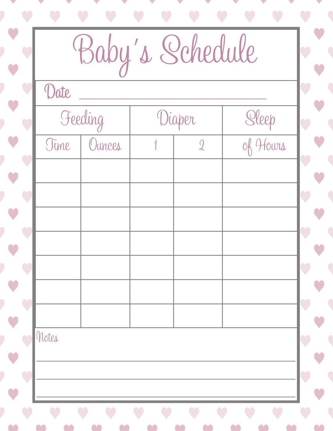 Dry Erase Baby Tracker Schedule Newborn Tracker Baby Sleep Etsy