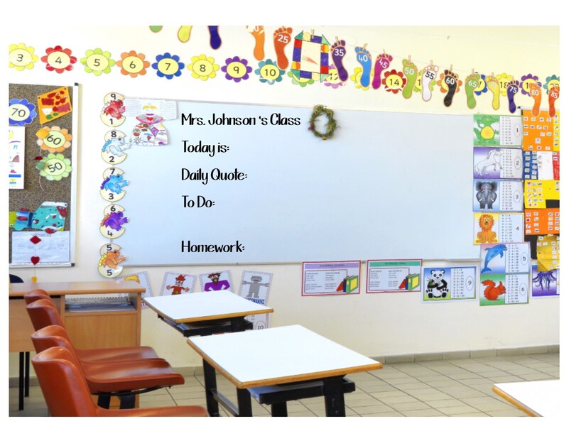 Classroom Decals Chalkboard Whiteboard Classroom Decor Etsy