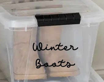 Set of 5 Labels Custom Vinyl Decal Bin Organizer Labels I Home | Office | Storage Bin I Garage | Toy Boxes | Fridge Labels | Pantry Labels