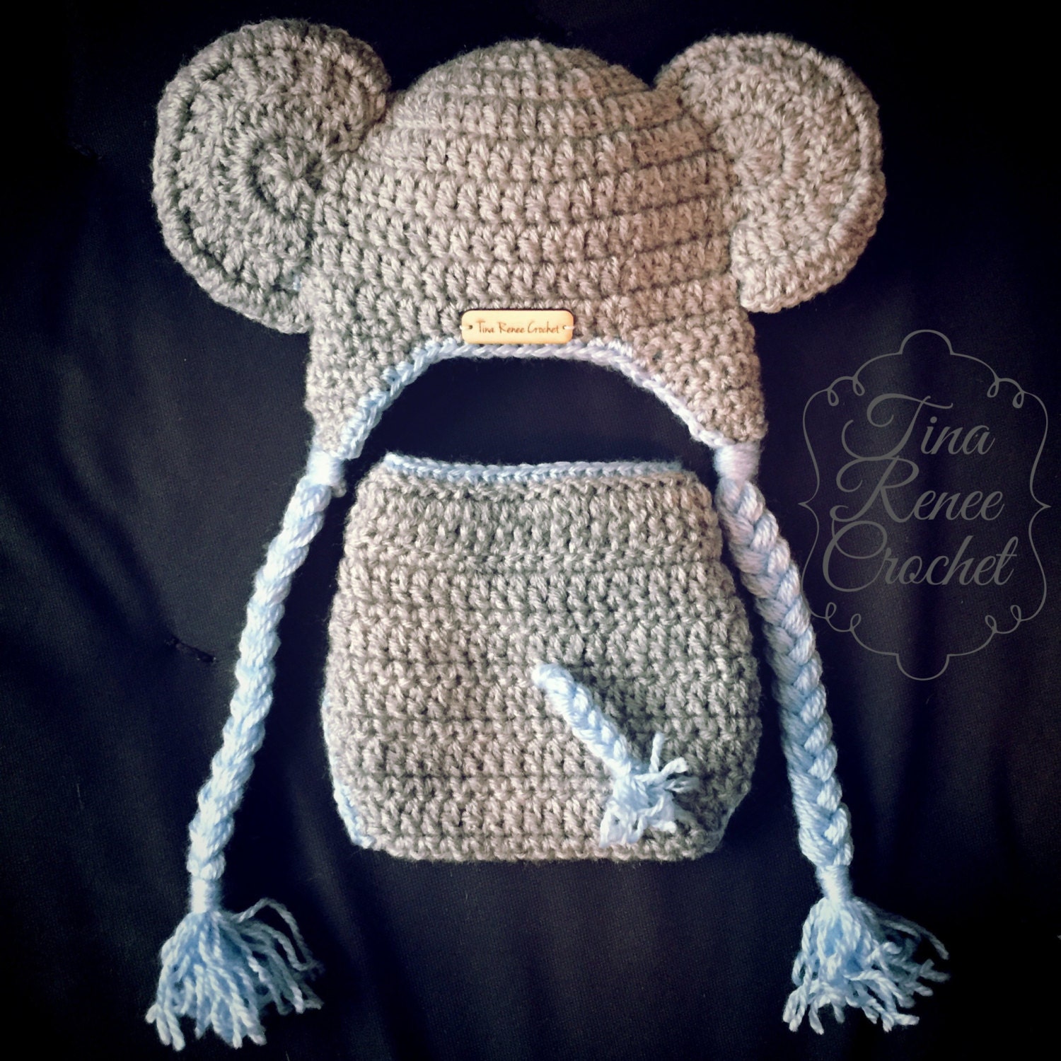 Crochet elephant hat on sale