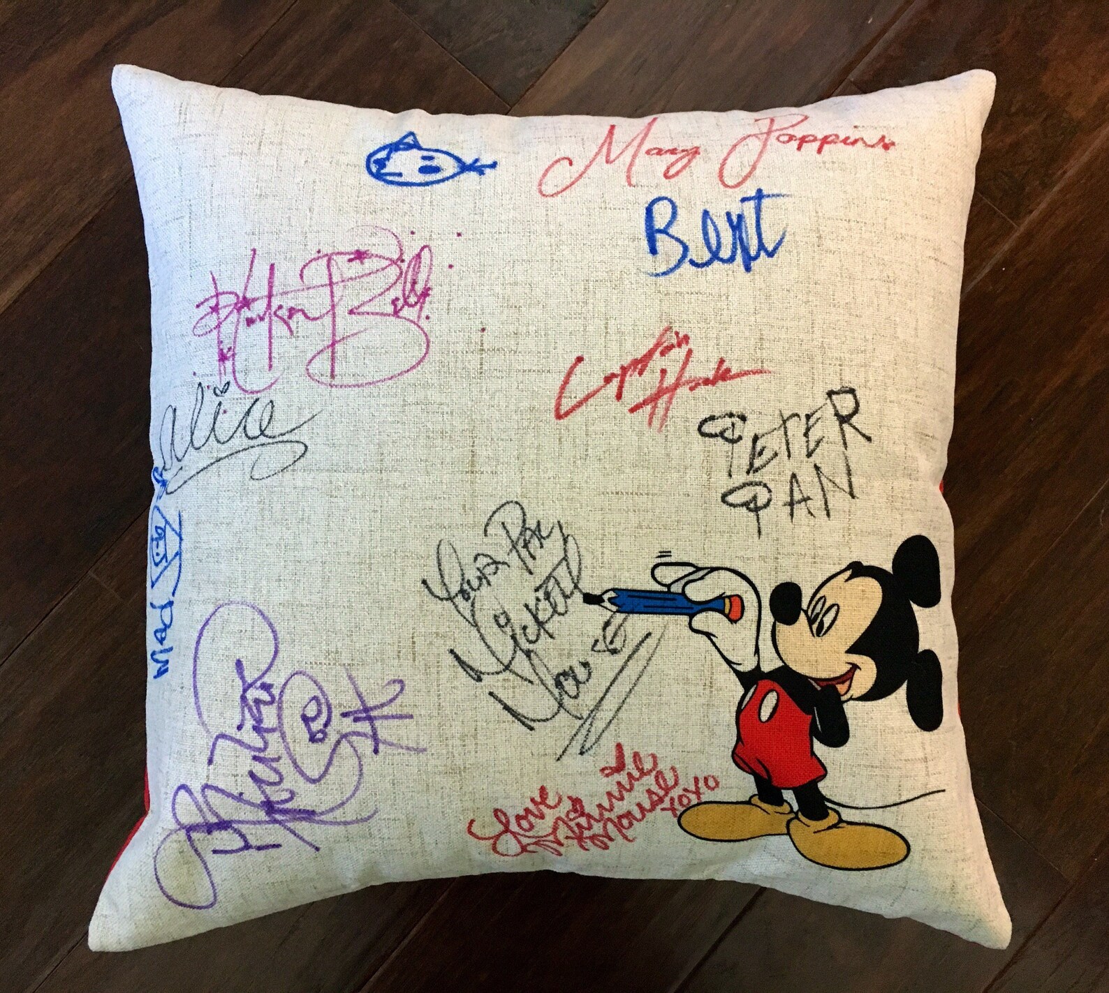 Disney Autograph pillow cover Etsy