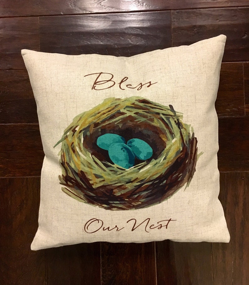 Bless Our Nest pillow cover Etsy
