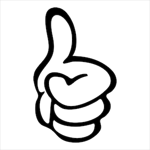 Thumbs Up Vinyl Decal / Sticker 2(TWO) Pack