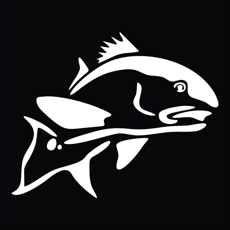 Red Drum Fish Fishing Vinyl Decal / Sticker 2TWO Pack Etsy