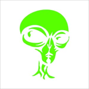 Alien Head Vinyl Decal / Sticker 2(TWO) Pack