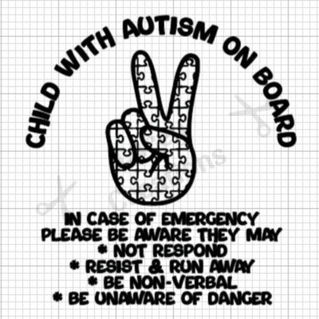 Autism Car Decal - Peace Sign - Etsy