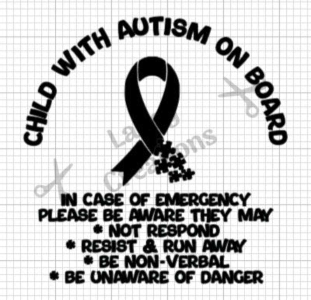 Autism Car Decal - Ribbon - Etsy
