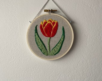 red and yellow tulip hoop